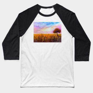 Single tree in the field Baseball T-Shirt